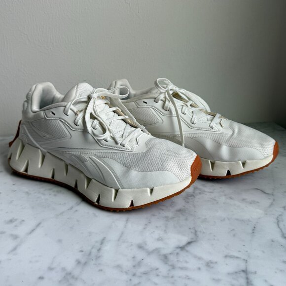 SOLD Reebok Women's Zig Dynamica 4 Running Sneaker Chalk White - Size 6 - Picture 3 of 9